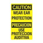 Caution Wear Ear Protection / Bilingual 12" x 20" Sign